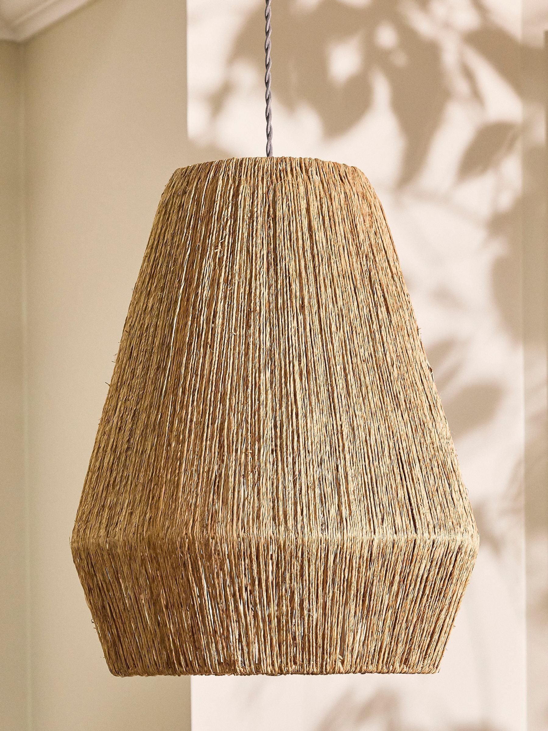 Dibor Natural Adleigh jute ceiling pendant shade, imported from the UK