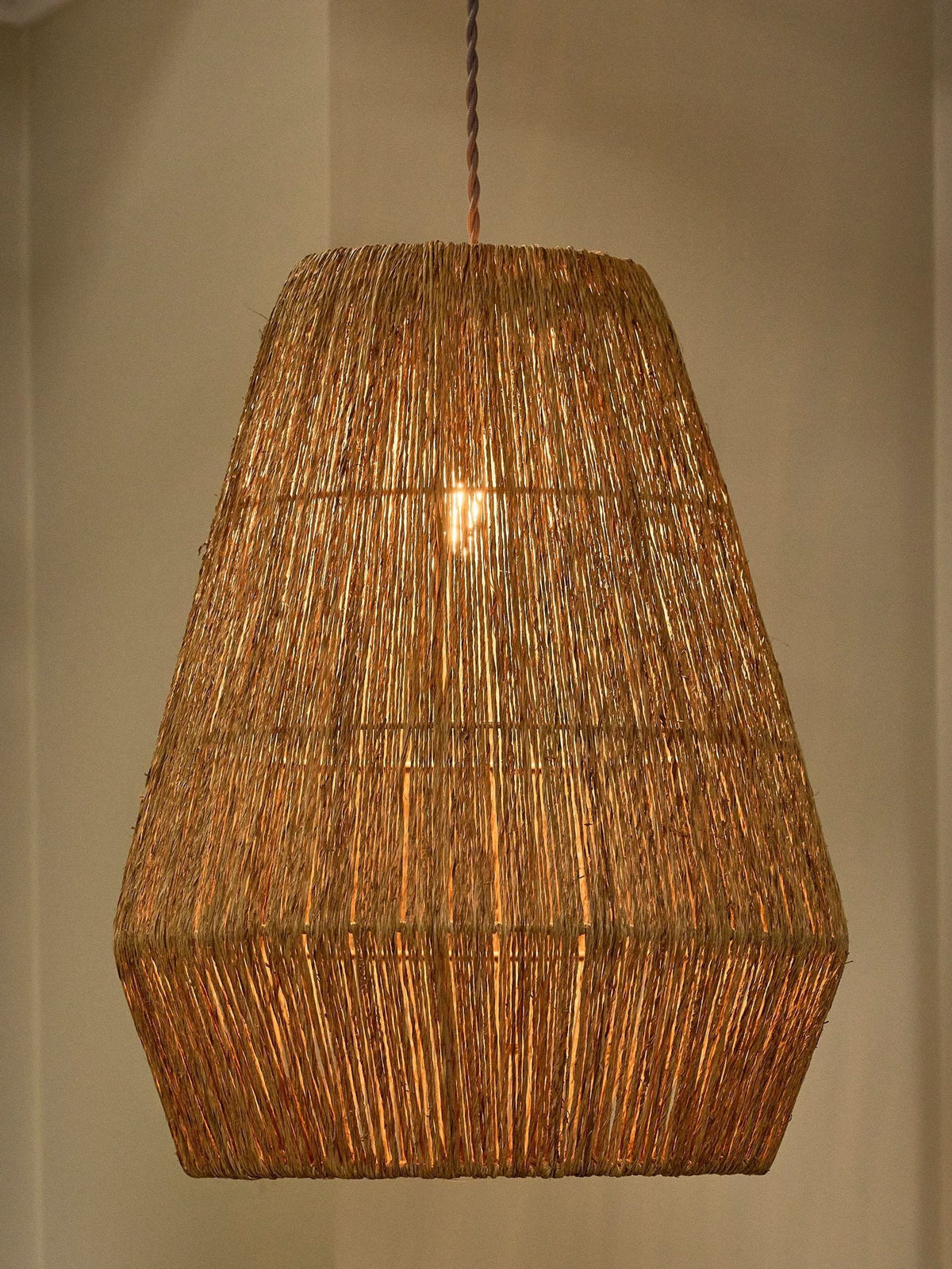 Dibor Natural Adleigh jute ceiling pendant shade, imported from the UK