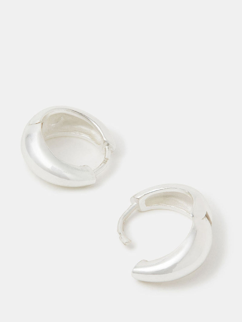 Accessorize Silver Tone Sterling Chunky Hoop Earrings - British product