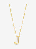 Inicio gold plated mother of pearl initial J pendant, imported from the UK