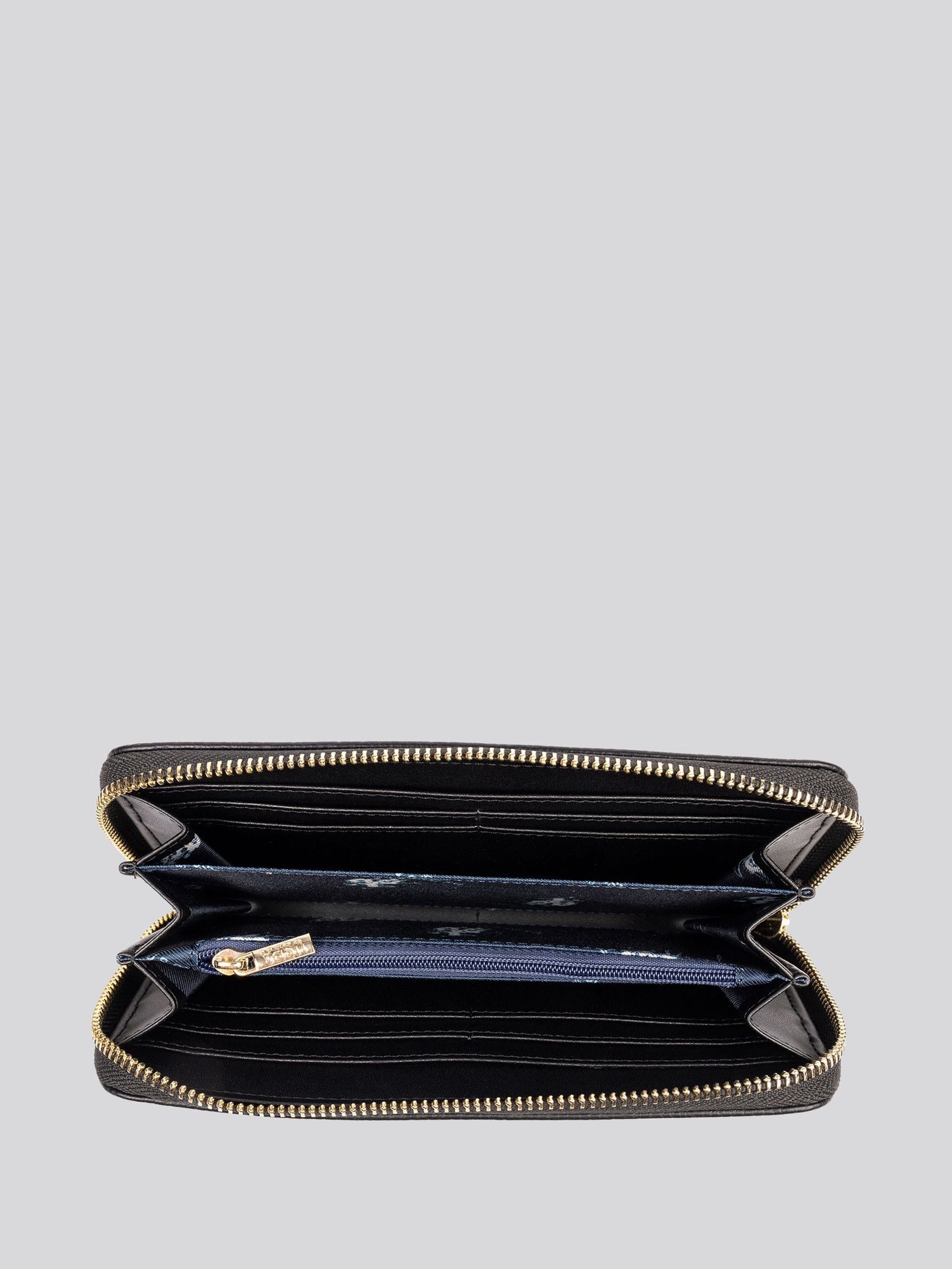 U.S. Polo Assn. black large zip around PU purse, imported from the UK