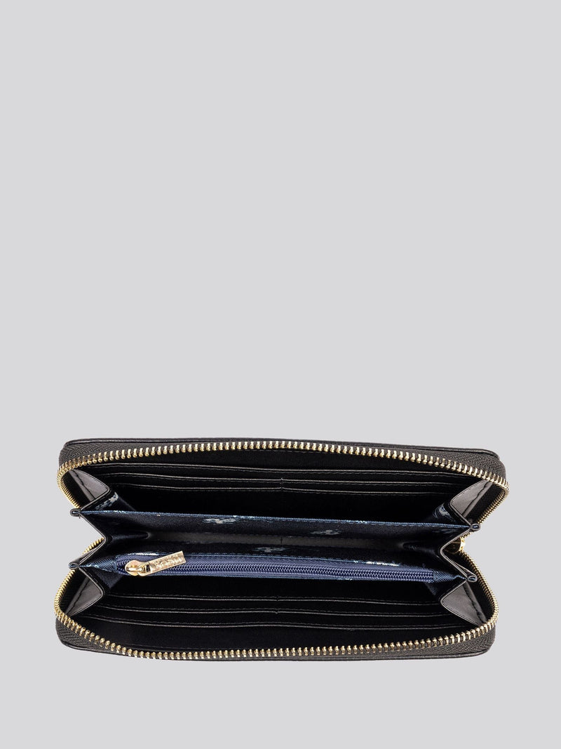 U.S. Polo Assn. black large zip around PU purse, imported from the UK