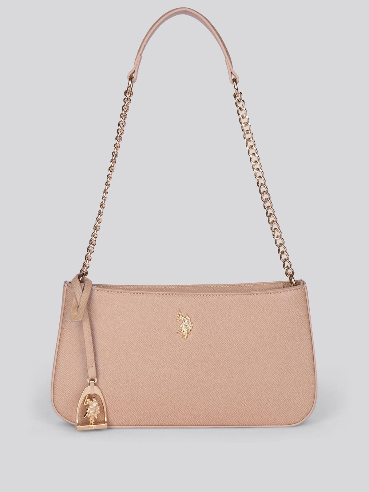 U.S. Polo Assn. nude small hobo bag with chain - British product