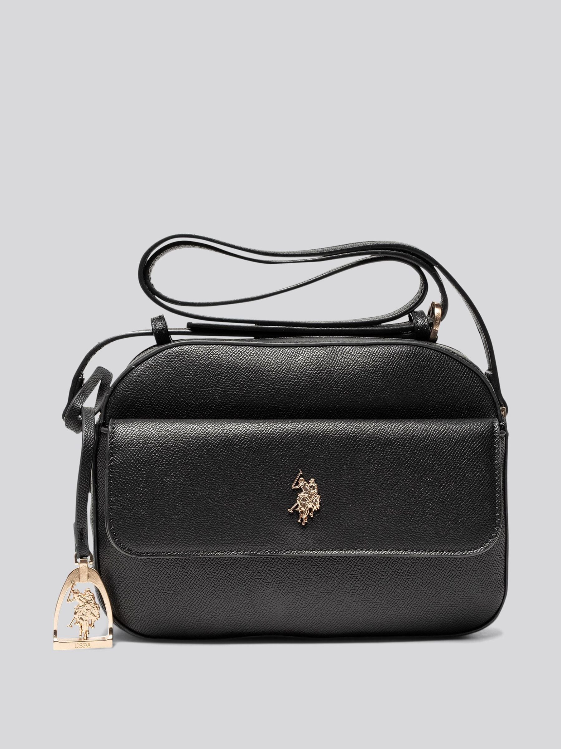 U.S. Polo Assn. black Jones crossbody pocket, imported from the UK