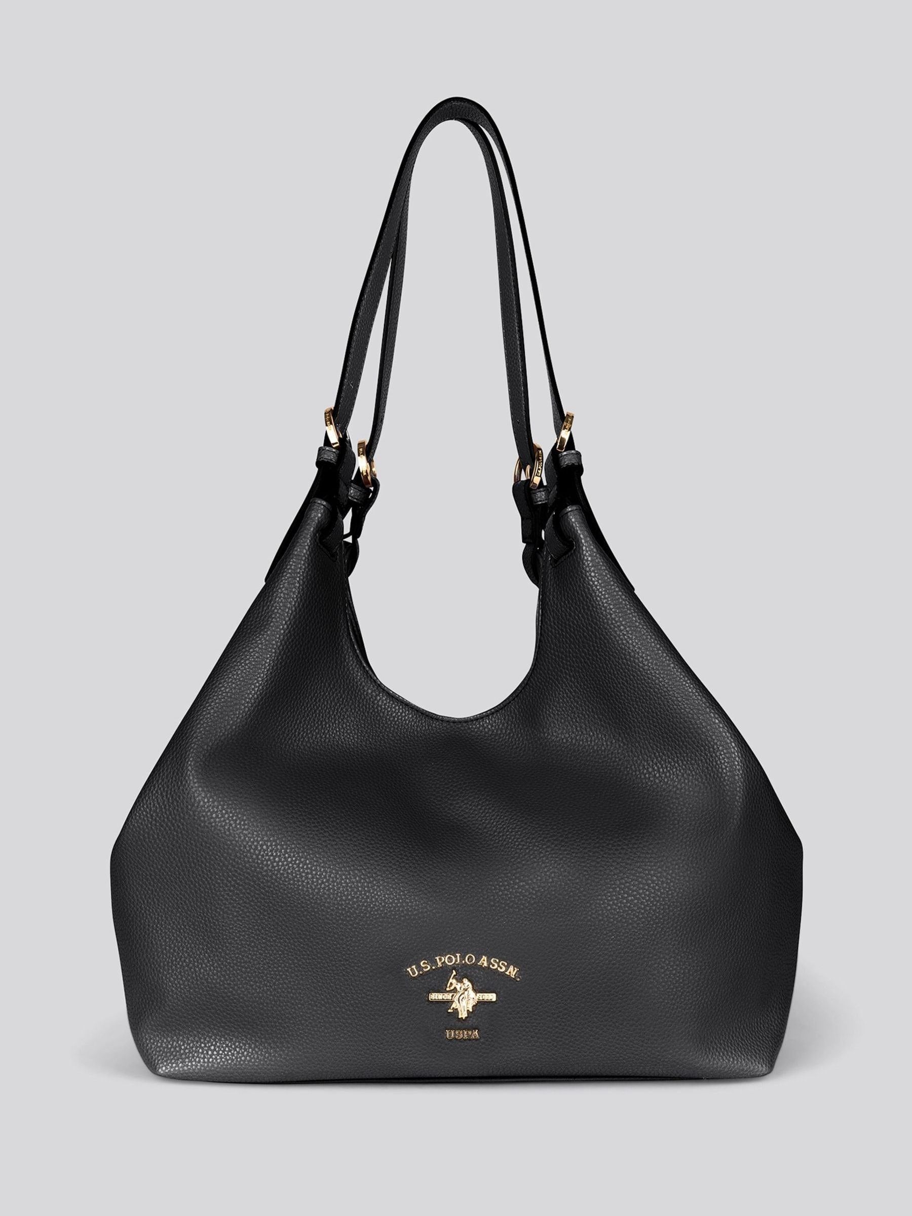 U.S. Polo Assn. Stanford black PU handle bag (British brand)