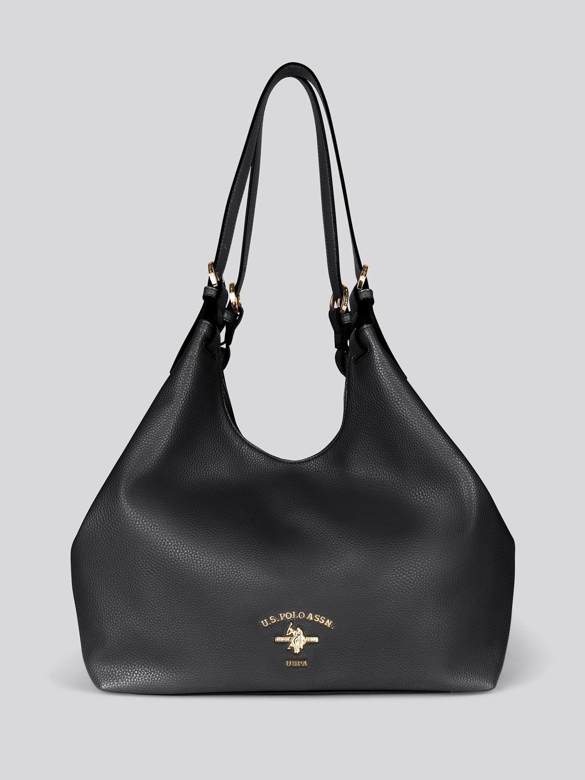 U.S. Polo Assn. Stanford black PU handle bag (British brand)