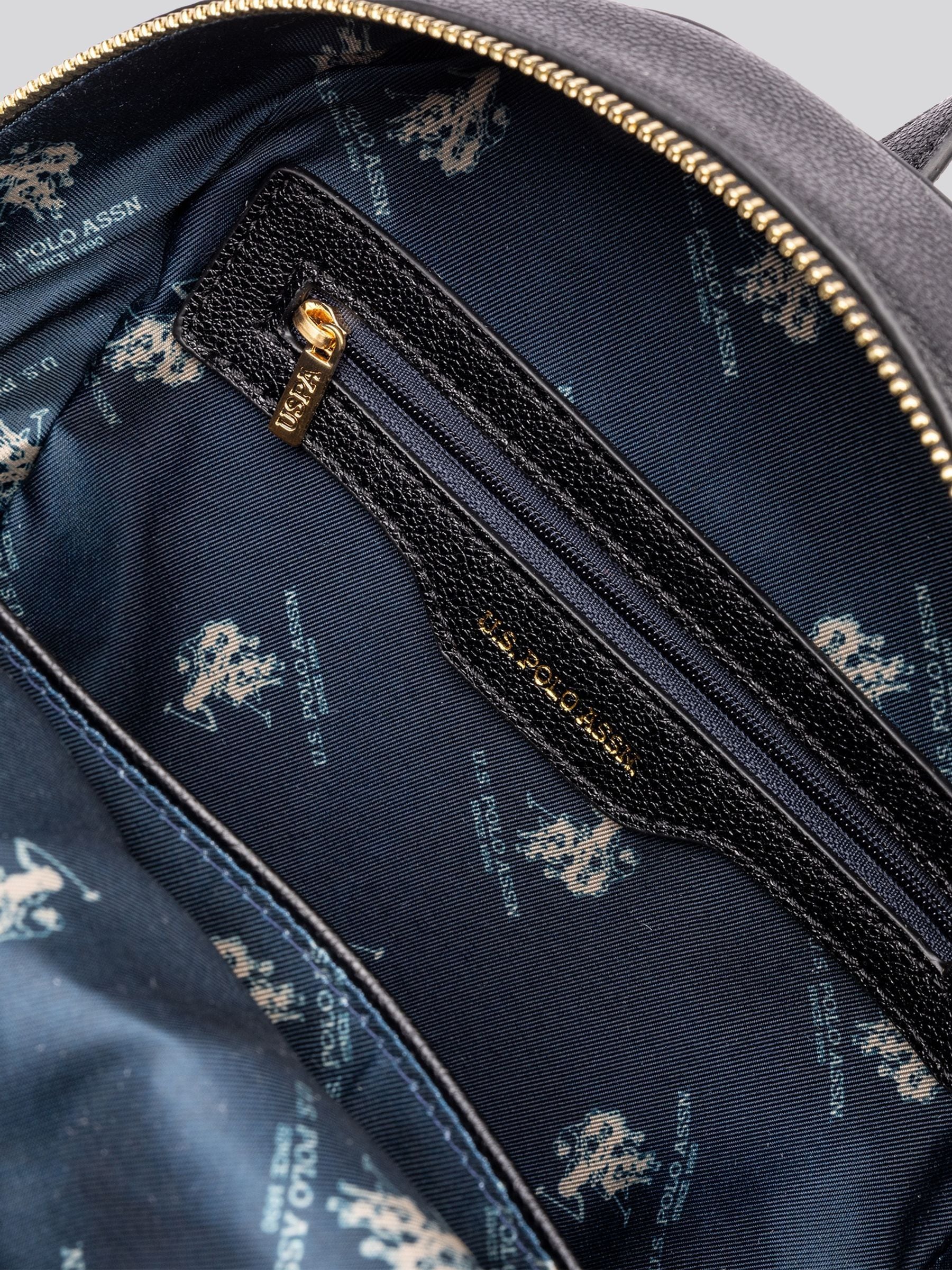 U.S. Polo Assn. Black Jones backpack PU, imported from the UK