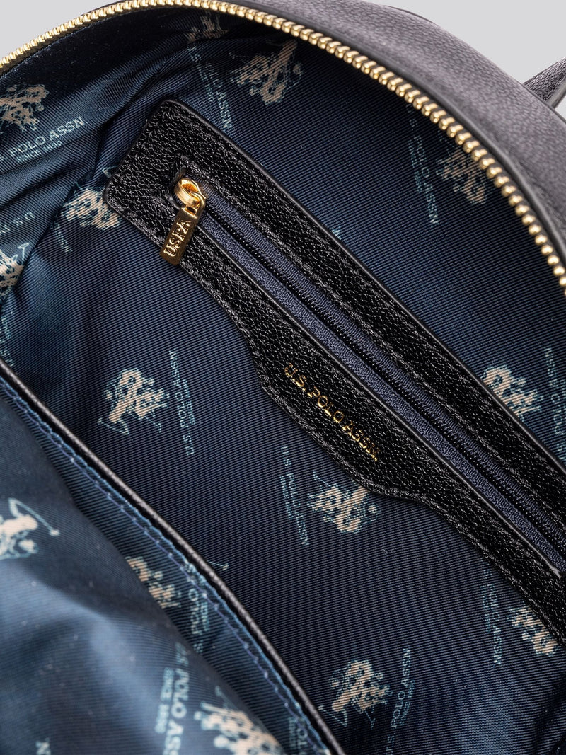 U.S. Polo Assn. Black Jones backpack PU, imported from the UK
