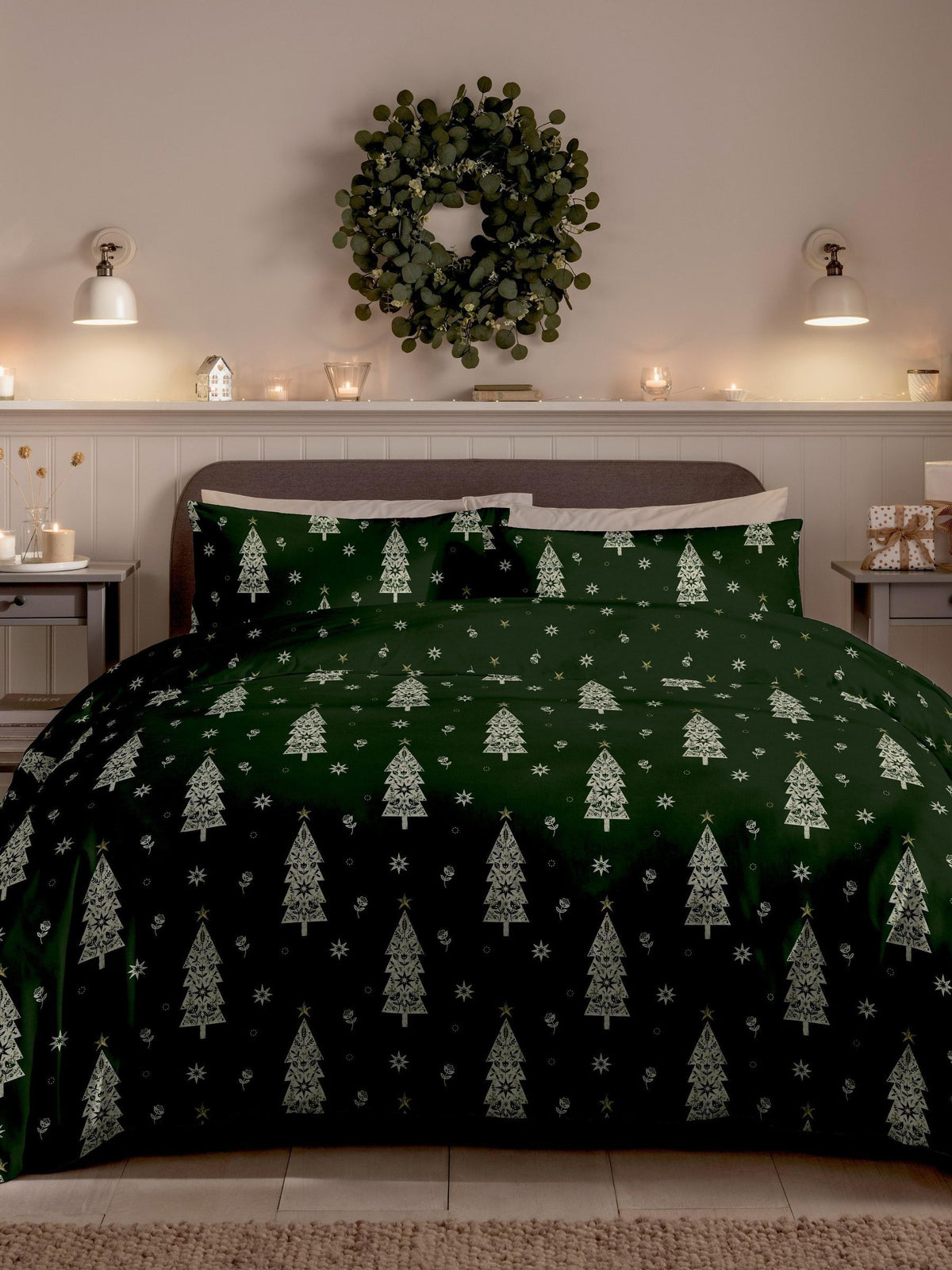 Copenhagen Home Evergreen Oh Christmas Tree duvet cover set Single - British product