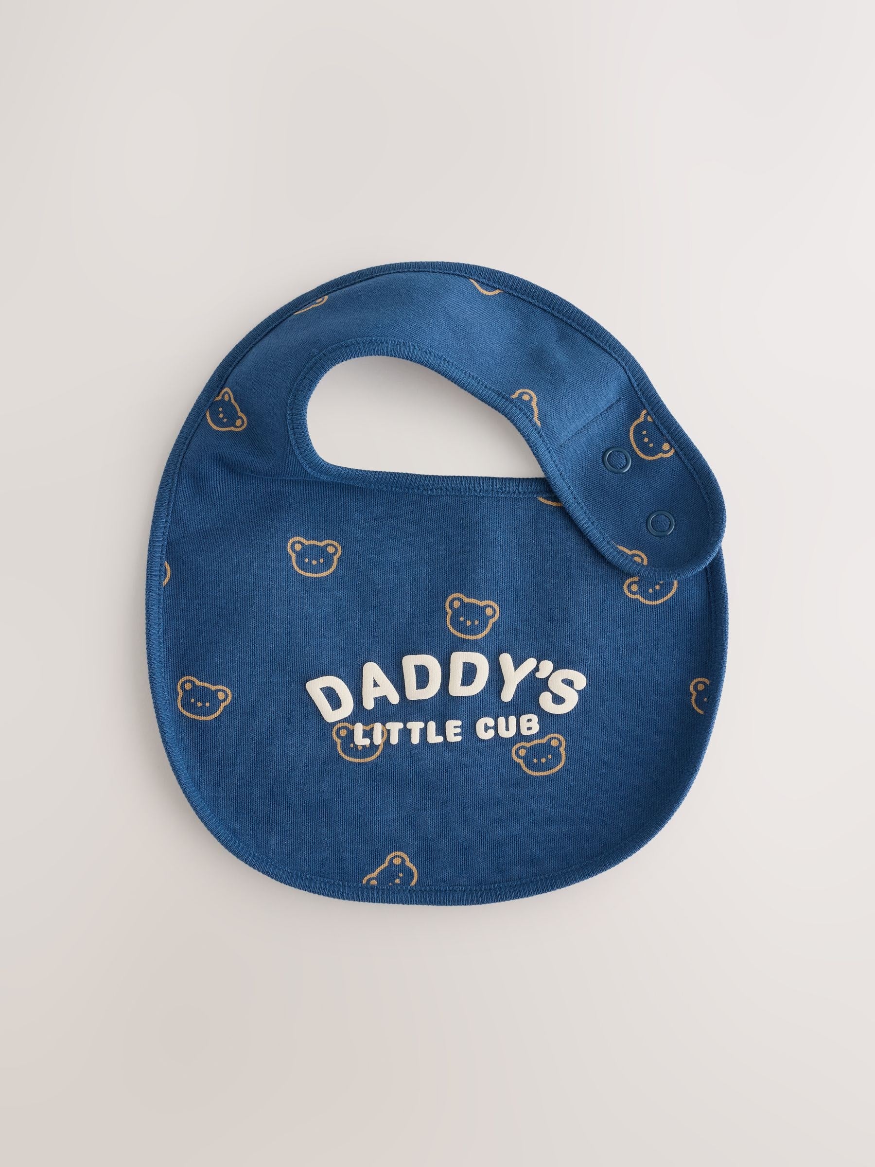 Baby bibs blue mummy and daddy 2 pack - British product