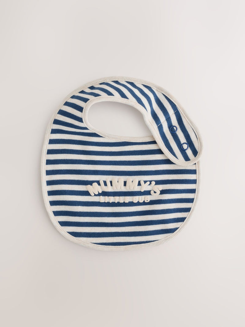 Baby bibs blue mummy and daddy 2 pack - British product