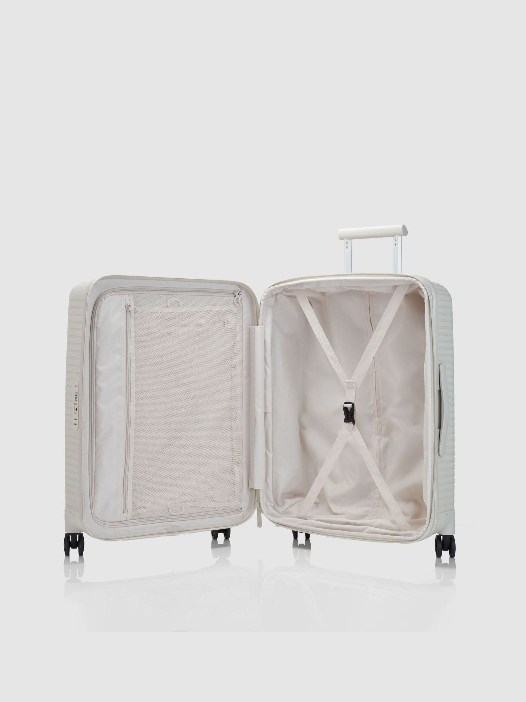 Nere White Bondi B1 Small Spin Luggage