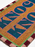Oliver Bonas Multi Stripe Border Knock Knock doormat 43x73cm - British product