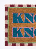 Oliver Bonas Multi Stripe Border Knock Knock doormat 43x73cm - British product