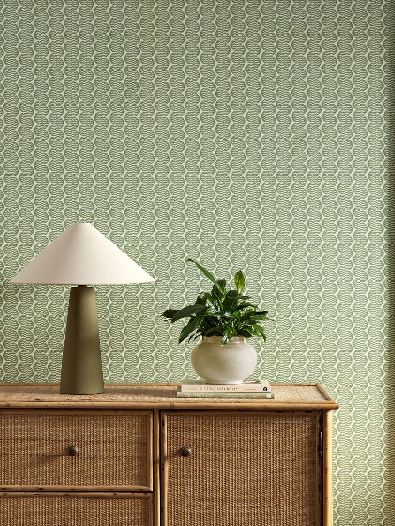 Scion Orange Raft Stripe Oakham 10M Wallpaper