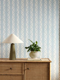 Scion blue split pea wallpaper 10M roll, imported from the UK