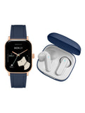 Radley Blue Series 56 Silicone Strap Smart Watch with True Wireless Earphones
