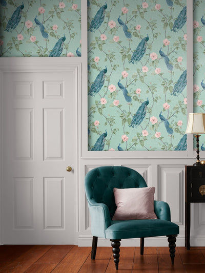 Next Graham & Brown Aqua Resplendence 10M Wallpaper- Buy online at McGrocer