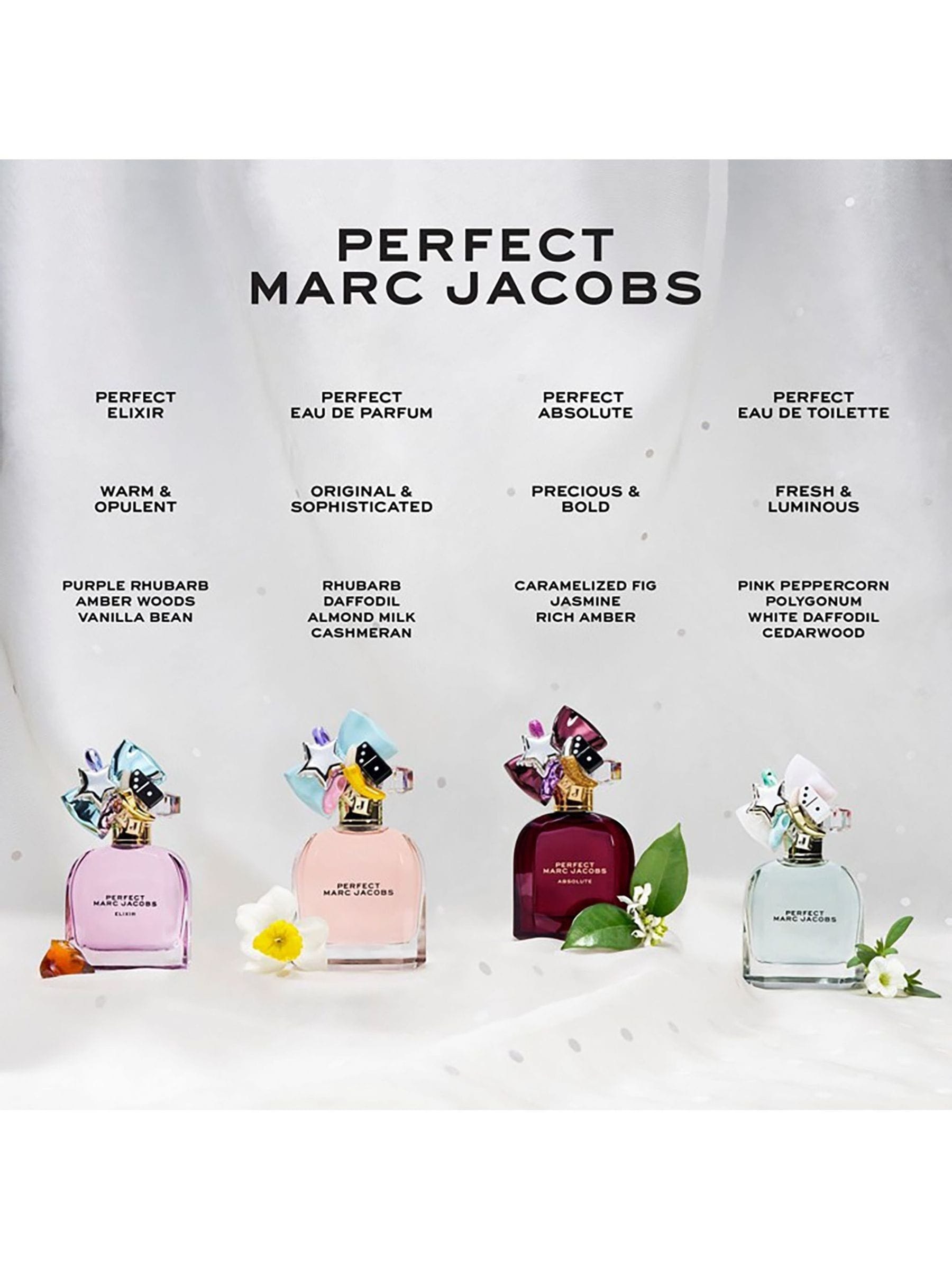 Marc Jacobs Perfect Absolute 50ml fragrance bottle, imported from the UK