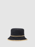 Reiss Edith tipped straw effect bucket hat - British product