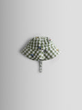JoJo Maman Bébé green striped tractor sun hat, imported from the UK