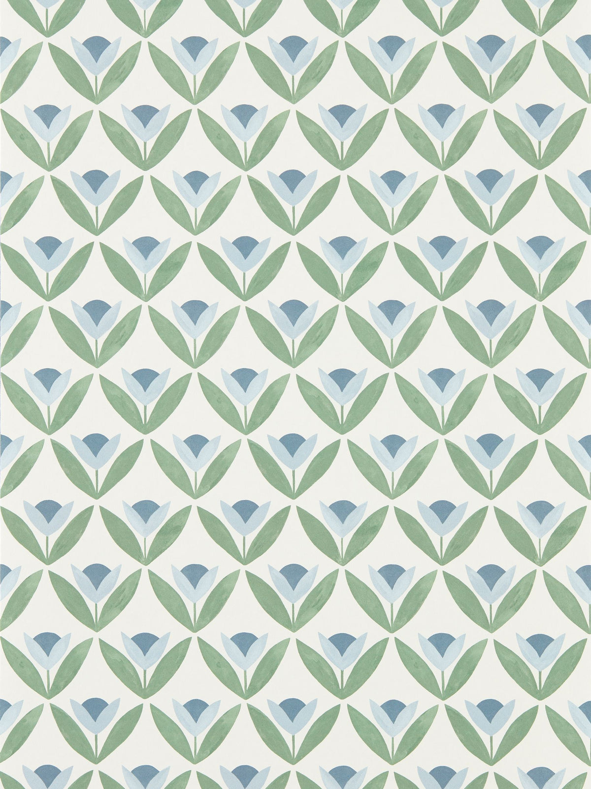 Scion Coast Blue Tulip Trellis wallpaper A4, UK version