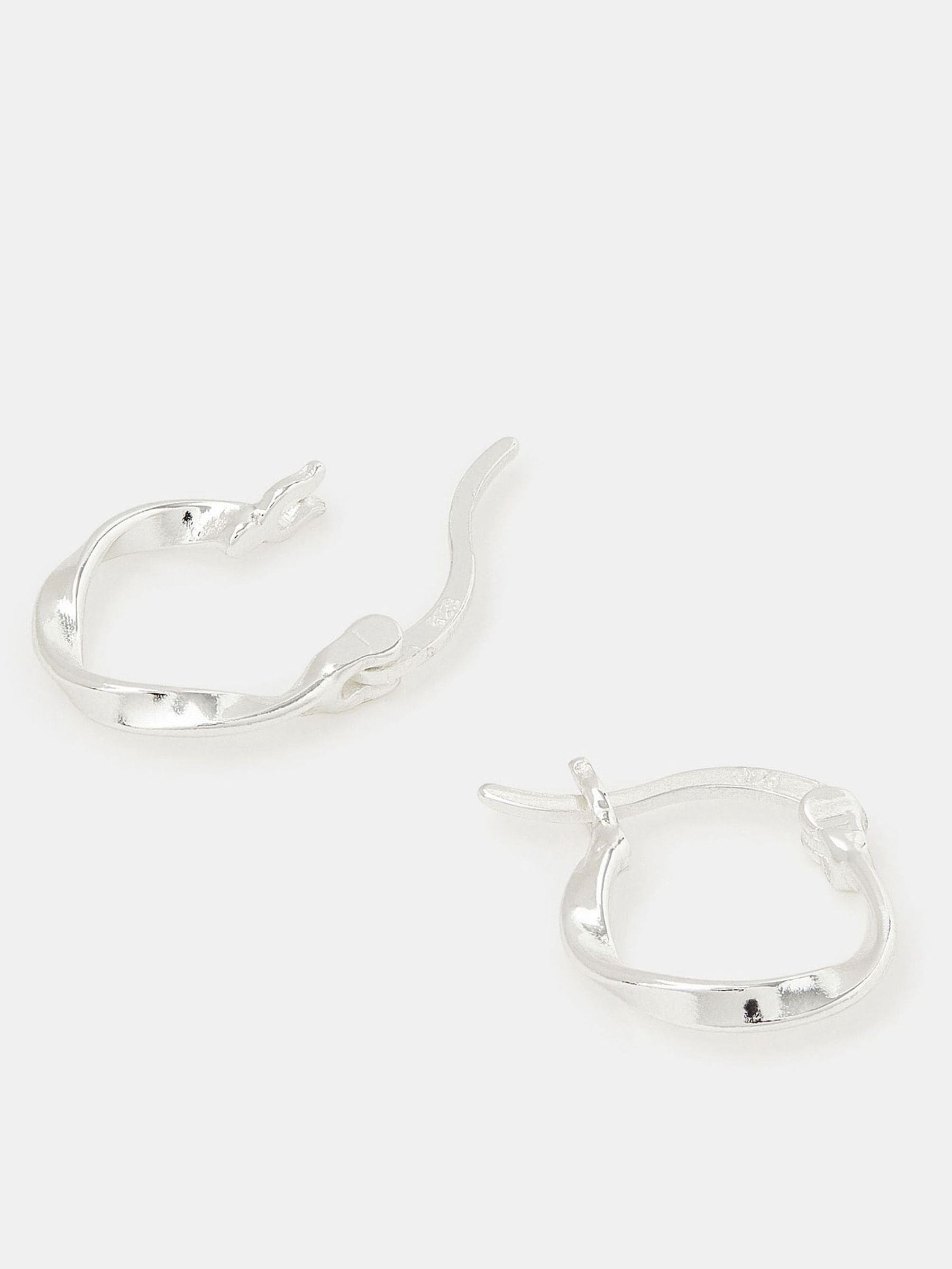 Accessorize sterling silver twist hoop earrings - British product
