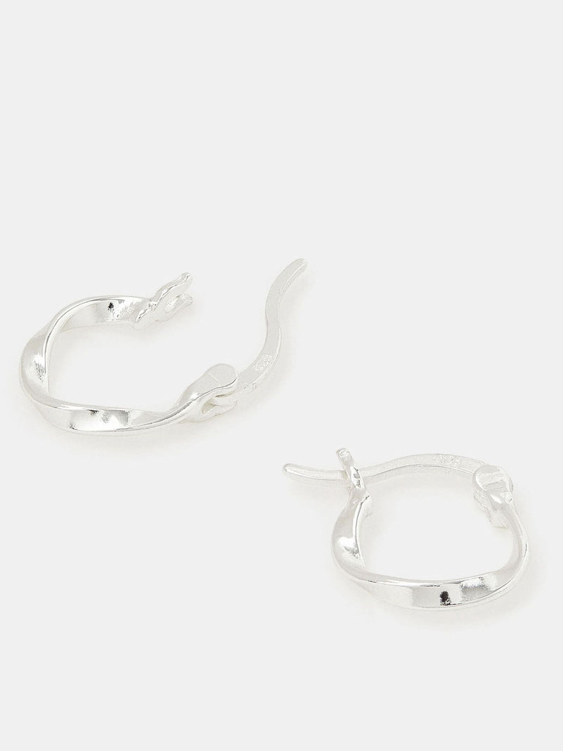 Accessorize sterling silver twist hoop earrings - British product