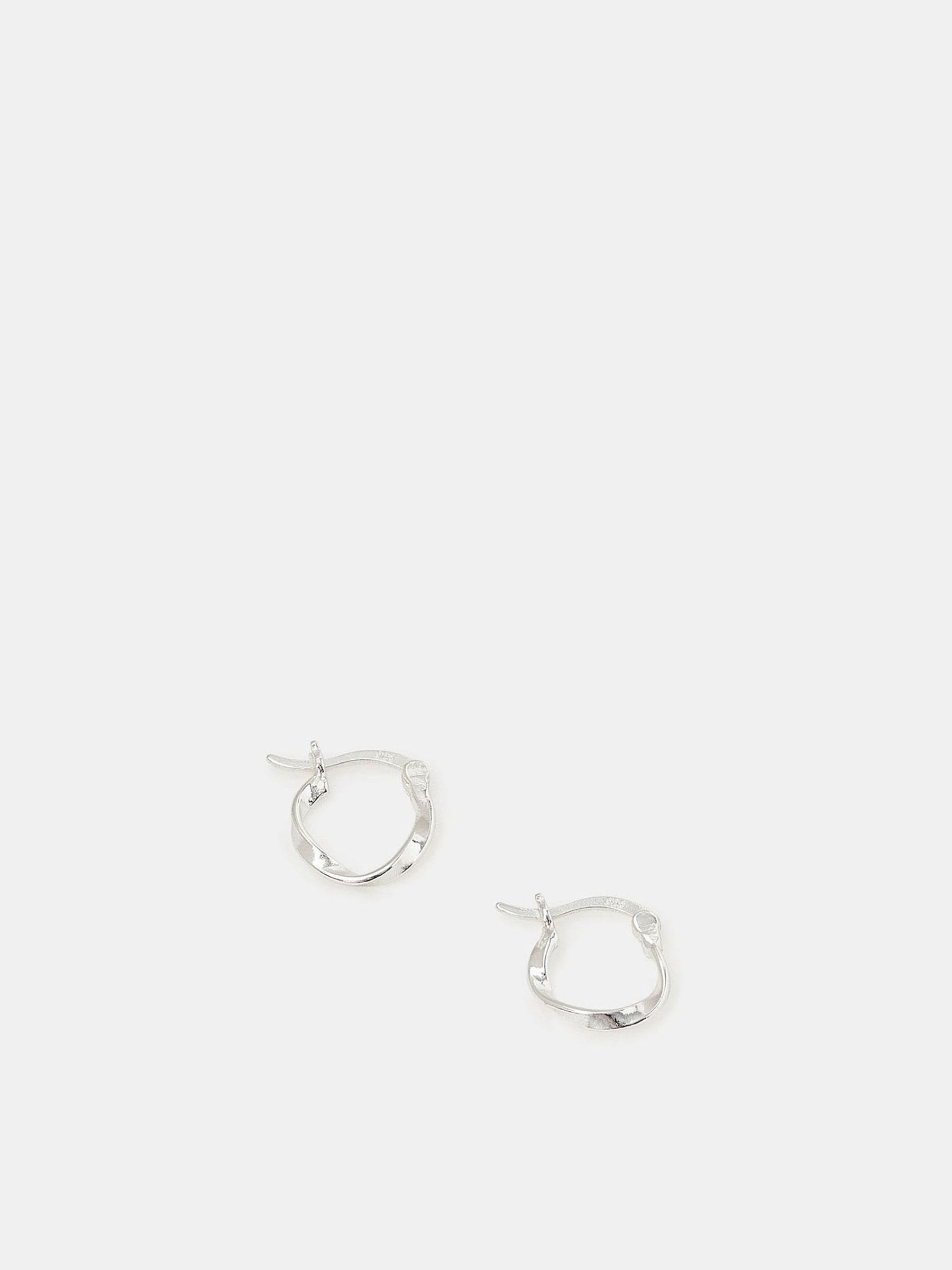 Accessorize sterling silver twist hoop earrings - British product