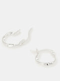 Accessorize sterling silver twist hoop earrings - British product