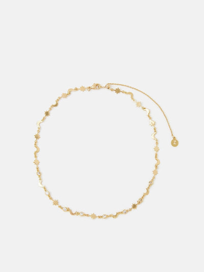Next Accessorize Gold Tone 14ct Plated Celestial Choker Necklace- Buy online at McGrocer