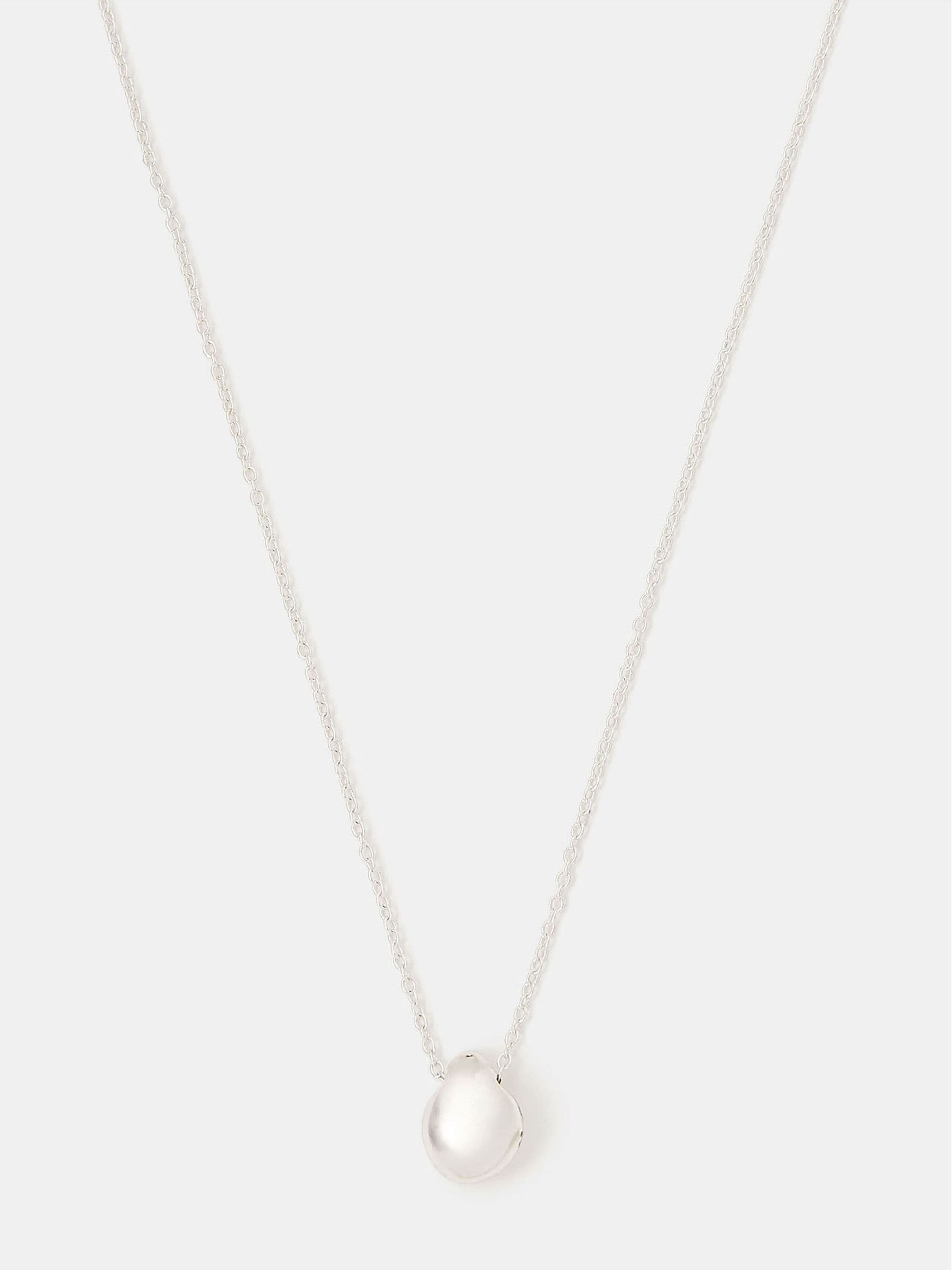 Accessorize silver plated pearl pendant necklace - British product