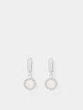 Accessorize silver tone sterling diamanté circle drop earrings - British product
