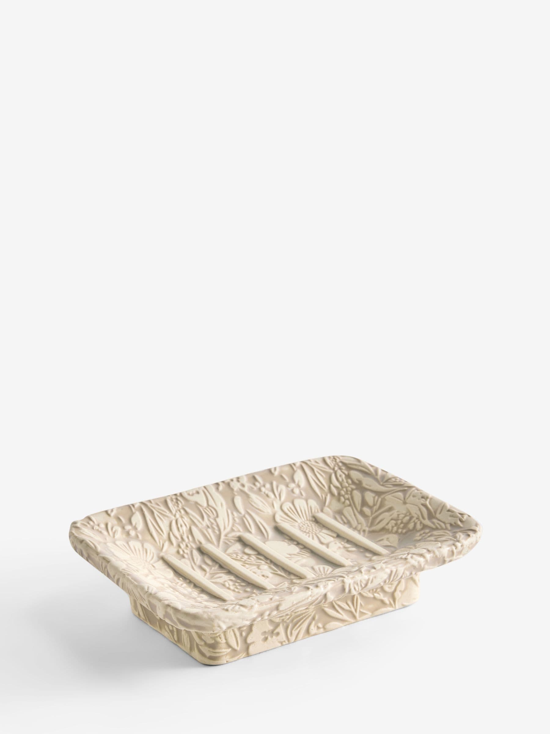 Natural Country floral soap dish, UK version