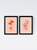 Cartissi black floral silhouette wall art prints set of 2 - British product