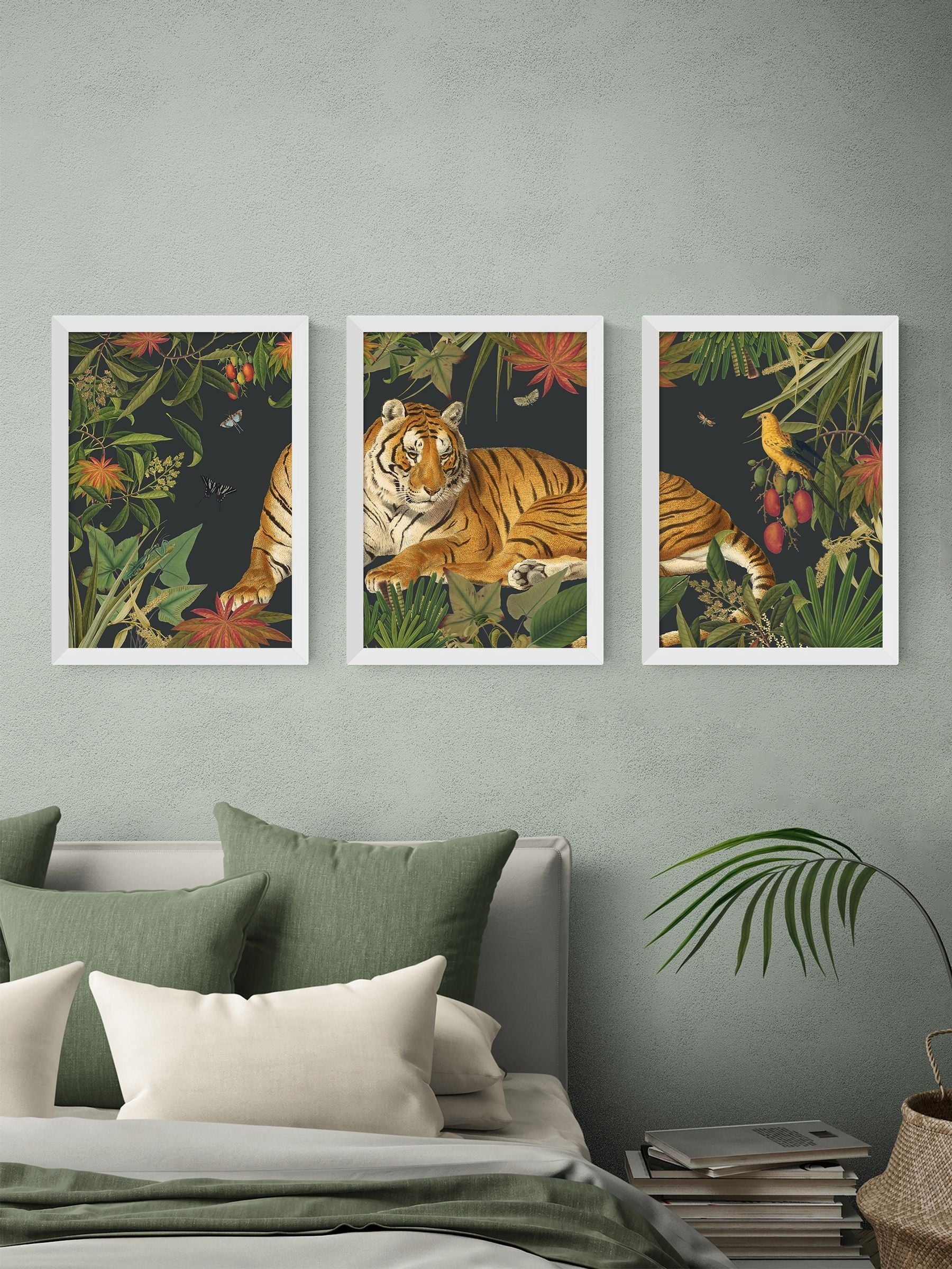 East End Prints white tiger wall art - British product