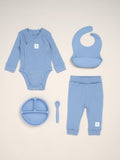Rock-A-Bye Baby Boutique Blue Outfit And Feeding Gift Set 5-Piece