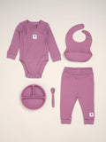 Rock-A-Bye Baby Boutique Purple Outfit And Feeding Gift Set 5-Piece