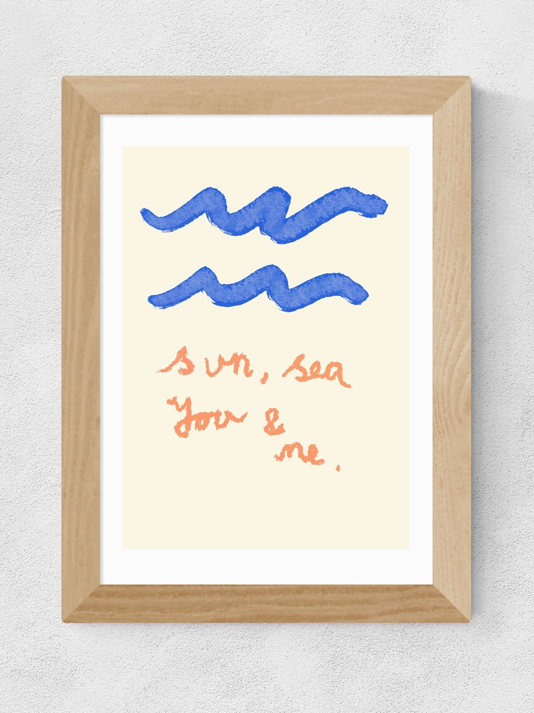 East End Prints Oak Sun Sea You and Me wall art print - British product