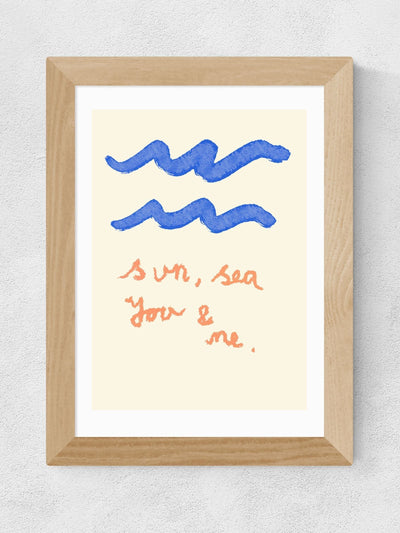 Next East End Prints Oak Sun Sea You and Me Veggkunst Print av Studio Eleni - Kjøp online hos McGrocer