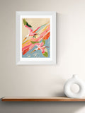 83 Oranges East End Prints Oak Roseate Spoonbills Wall Art Print