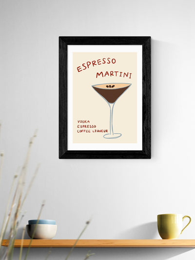 East End Prints Black Espresso Martini Wall Art Print