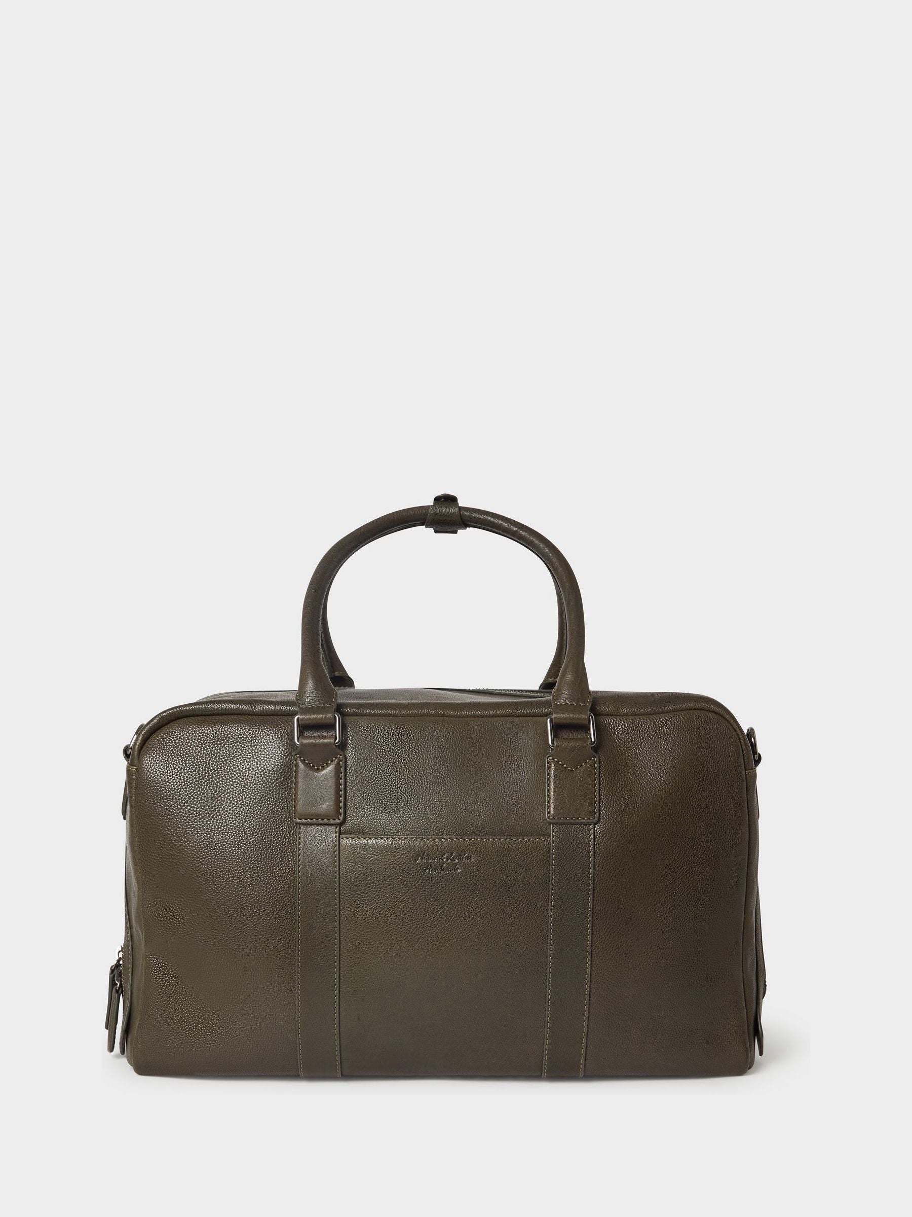 Osprey London Green Compass Leather Weekender (British brand)