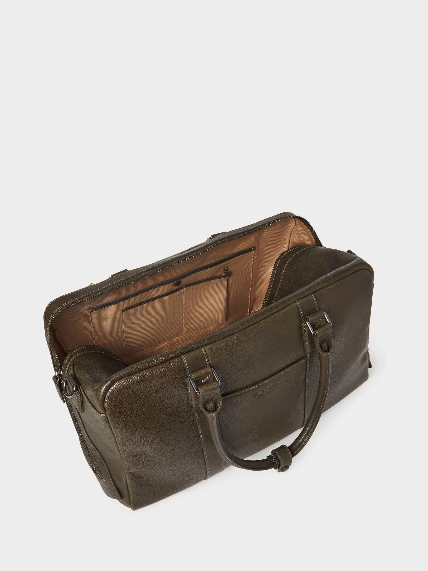 Osprey London Green Compass Leather Weekender (British brand)