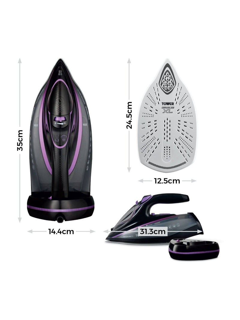 Tower cordless steam iron Lilac Black, imported from the UK