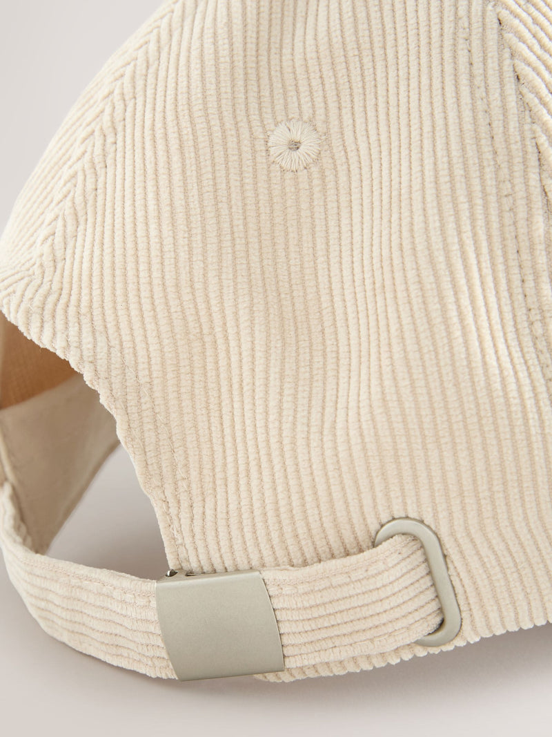 Neutral cord cap with polyester lining (British brand)