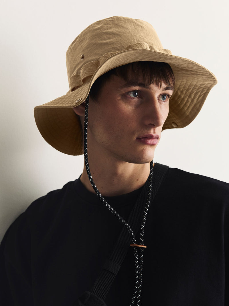 Brown ripstop boonie hat, imported from the UK
