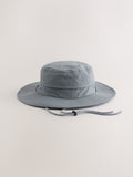 Charcoal grey nylon sun safe boonie hat, imported from the UK