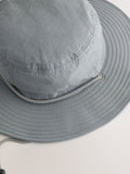 Charcoal grey nylon sun safe boonie hat, imported from the UK