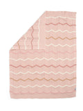 Mamas & Papas pink wave small knitted blanket, imported from the UK